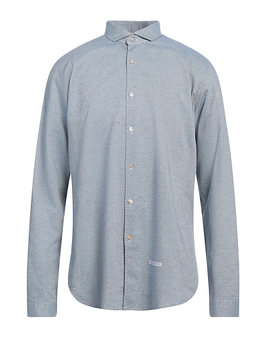 DNL Solid color shirt Blue 100% Cotton