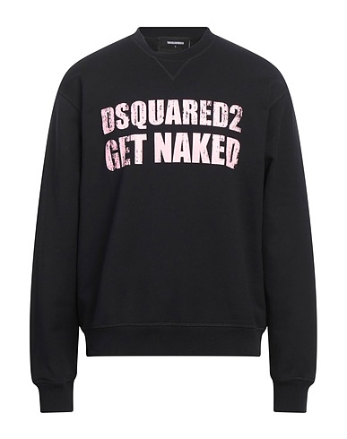DSQUARED2 Sweatshirt Black 100% Cotton, Elastane