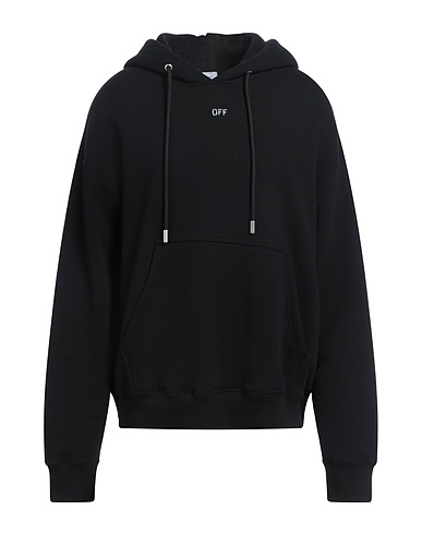 OFF-WHITE™ Hooded sweatshirt Black 100% Cotton, Elastane