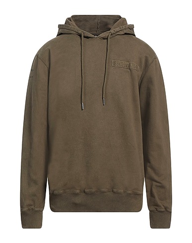 SCHOTT N.Y.C. Hooded sweatshirt Khaki 100% Cotton