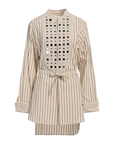 WALES BONNER Top Beige 100% Cotton, Plastic