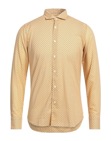 TINTORIA MATTEI 954 Patterned shirt Marigold 100% Cotton