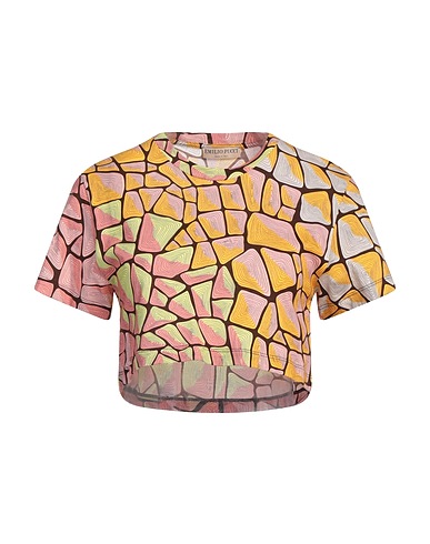 PUCCI Crop top Dark brown 100% Cotton