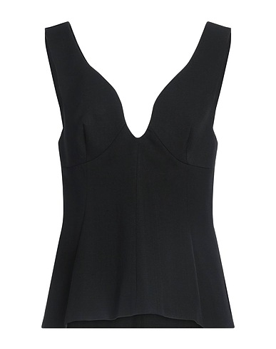 JIL SANDER Top Black 58% Viscose, 42% Silk