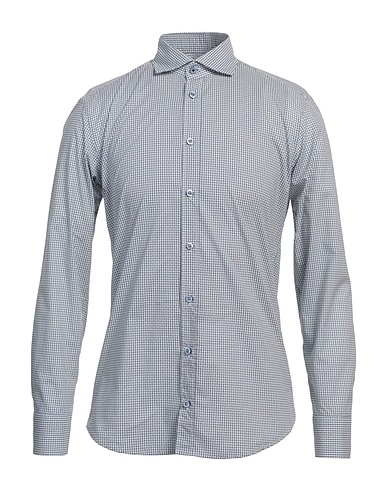 BASTONCINO Camicia fantasia Blu 100% Cotone
