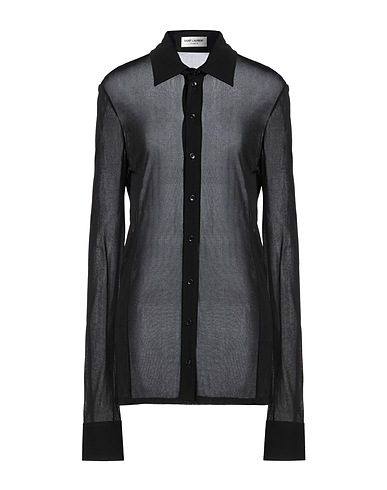 SAINT LAURENT Solid colour shirts & blouses Black 100% Viscose