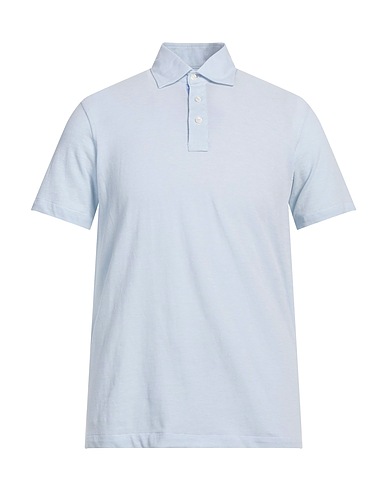LUIGI BORRELLI NAPOLI Polo shirt Sky blue 100% Cotton