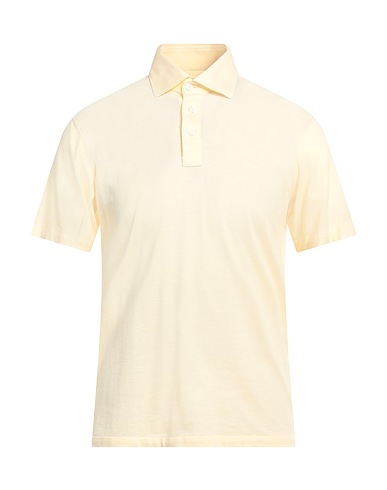 LUIGI BORRELLI NAPOLI Polo shirt Pastel yellow 100% Cotton