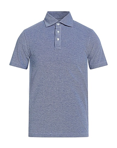 LUIGI BORRELLI NAPOLI Polo shirt Blue 100% Cotton