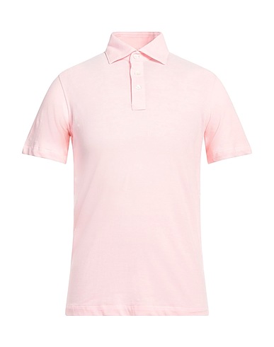 LUIGI BORRELLI NAPOLI Poloshirt Hellrosa 100% Baumwolle
