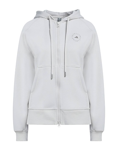 ADIDAS by STELLA McCARTNEY Hooded sweatshirt Light grey 60% Organic cotton, 40% Recycled polyester