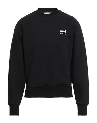 AMI ALEXANDRE MATTIUSSI Sweatshirt Black 99% Cotton, 1% Elastane