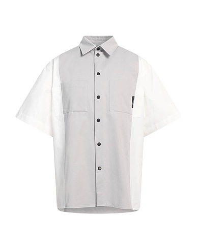 MSGM Camisa estampada Gris perla 100% Algodón