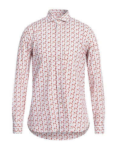 BORRIELLO NAPOLI Patterned shirt White 100% Cotton