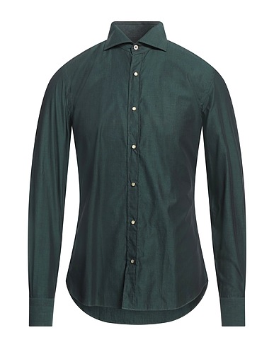 GIANNETTO PORTOFINO Solid color shirt Deep teal 100% Cotton
