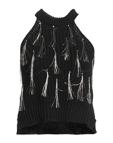 ALYSI Top Nero 75% Cotone, 20% Poliestere, 5% Altre Fibre