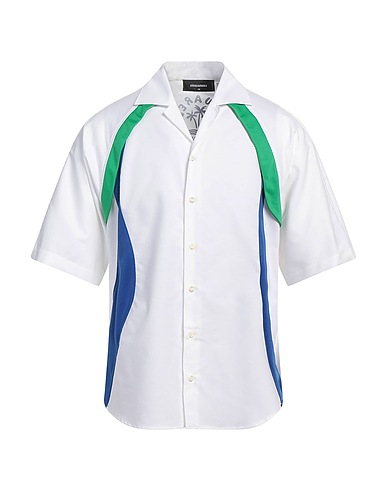 DSQUARED2 Patterned shirt White 100% Cotton, Polyester