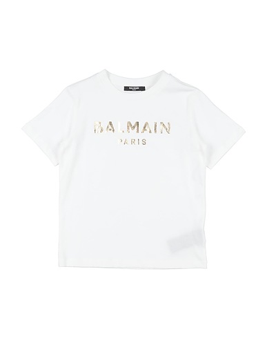 BALMAIN T-shirt White 100% Cotton, Elastane