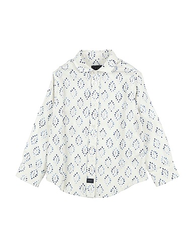 FAY Patterned shirt Off white 55% Linen, 45% Cotton