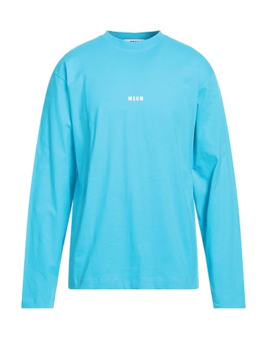 MSGM ベーシックTシャツ ターコイズブルー コットン 100%