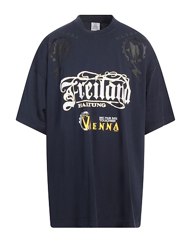 VETEMENTS T-shirt Midnight blue 100% Cotton