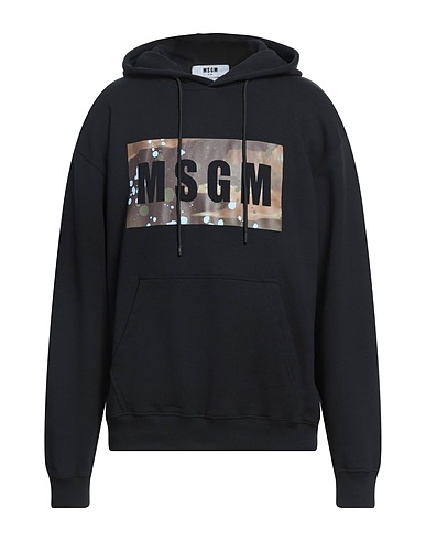 MSGM スウェット ブラック コットン 100%