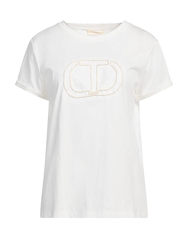 TWINSET T-shirt White 100% Cotton, Organic cotton