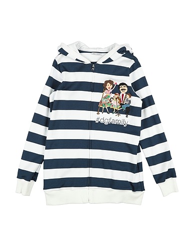 DOLCE&GABBANA Sweatshirt Navy blue 100% Cotton, Polyester, Virgin Wool, Polyamide, Elastane