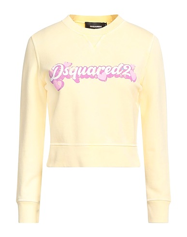 DSQUARED2 Felpa Giallo 100% Cotone, Elastan