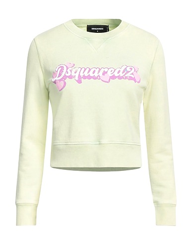 DSQUARED2 Sweatshirt Light green 100% Cotton, Elastane