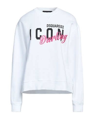 DSQUARED2 Sweatshirt ICON DARLING White 100% Cotton, Elastane
