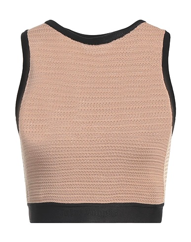 PALM ANGELS Top Light brown 100% Cotton, Polyester, Polyamide, Elastane