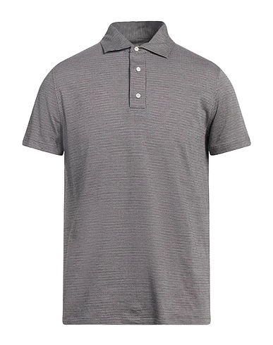 ISAIA Polo shirt Dark brown 100% Cotton