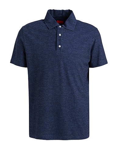 ISAIA Polo shirt Navy blue 100% Cotton