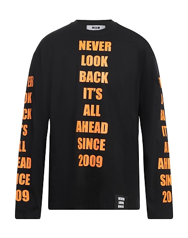 MSGM T-shirt Nero 100% Cotone