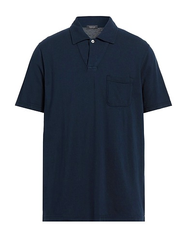 ROSSOPURO Polo shirt Navy blue 100% Cotton