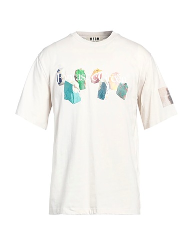MSGM Футболка FANTASTIC GREEN X DUCCIO MARIA GAMBI Слоновая кость 100% Органический хлопок