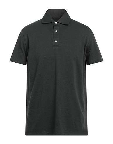 ISAIA Polo shirt Dark green 100% Cotton