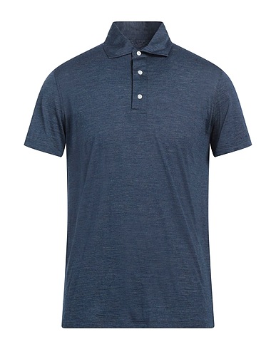 ISAIA Polo shirt Midnight blue 100% Cotton