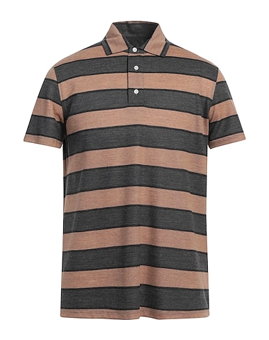 ISAIA Polo shirt Camel 100% Wool