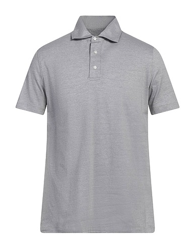 ISAIA Polo shirt Light grey 100% Cotton
