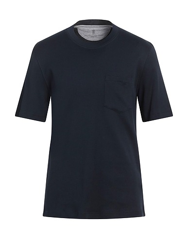 BRUNELLO CUCINELLI ベーシックTシャツ ミッドナイトブルー コットン 100%