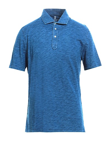 BRUNELLO CUCINELLI Polo shirt Blue 100% Cotton