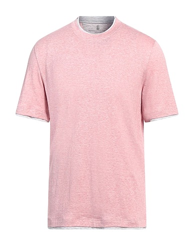 BRUNELLO CUCINELLI T-shirt Antique rose 57% Linen, 43% Cotton
