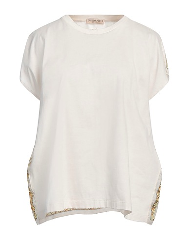 PUCCI Top Ivory 100% Cotton, Silk