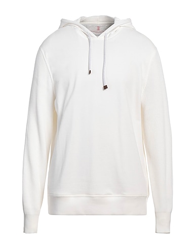 BRUNELLO CUCINELLI Hooded track jacket  White 100% Cotton