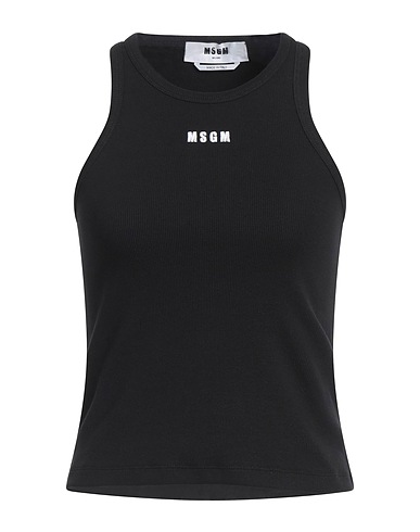 MSGM Vest Black 96% Cotton, 4% Elastane