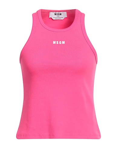 MSGM Canotta Fucsia 96% Cotone, 4% Elastan