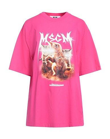 MSGM T-shirt Fuchsia 100% Cotton