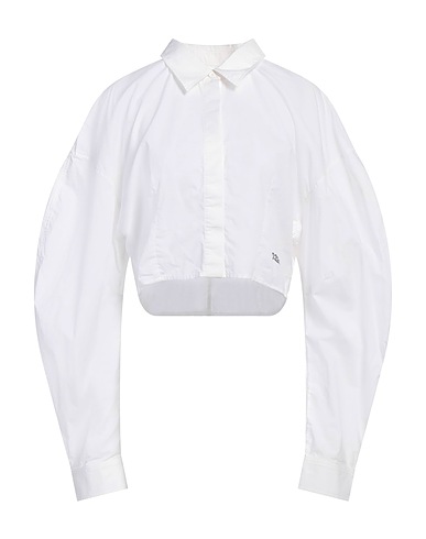 032C Camicie e bluse tinta unita Bianco 100% Cotone